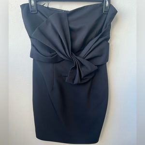 Likely Strapless black dress bow